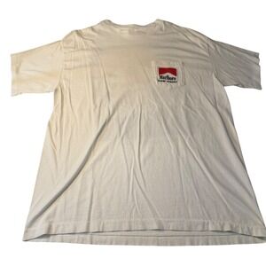 VTG Marlboro Team Penske T Shirt White Nazareth 95 Racing Pocket Graphic XL Mens